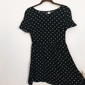 Pattern Babydoll Black H&M Dress